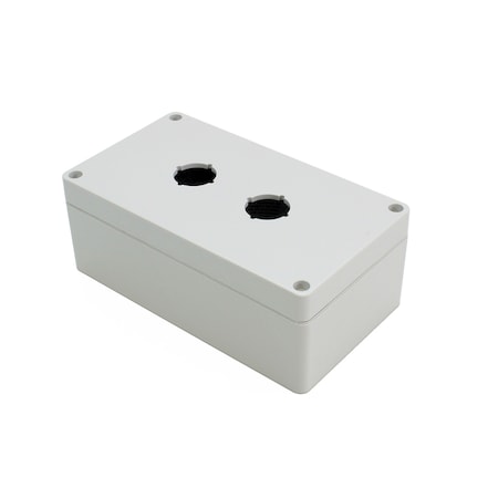 Hammond 2 hole, 22.5mm, Pushbutton Enclosureosure, Polycarbonate 1554MPB2